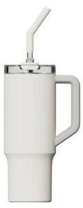 Термочаша Xiaomi Straw Mug, 1л, сламка, 6-часова дълготрайна изолация, силиконова подложка за основа, неръждаема стомана, бяла