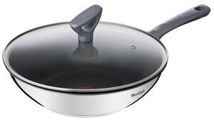 Тиган Tefal G7309955, неръждаема стомана, титаниево покритие, 28 см диаметър, капак, сребрист