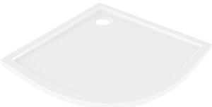 Mexen Flow полукръгъл плосък душ съд 80 x 80 см, бял гланц - 46Q108080