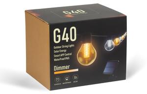 LED соларен гирлянд с регулиране на яркостта 15xLED/1,5W/3,7/5V 2200 mAh 9 m IP65 черен + дистанционно управление