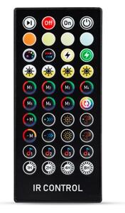 Димируема LED соларна гирлянда 25xLED/1,5W/3,7/5V 2200 mAh 15 m IP65 черна + дистанционно управление