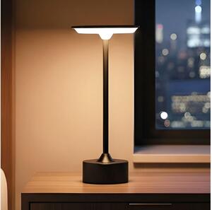 LED Димируема презареждаема настолна лампа NEW YORK LED/1,8W/5V 1200 mAh черна