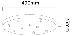 Open Design OR85365 - Златен полилей на кабел ERO 10xG9/8W/230V