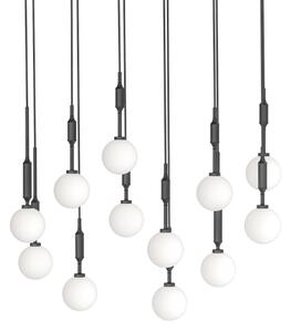 Open Design OR85464 - Подвесен полилей ERO на кабел 12xG9/8W/230V, черен