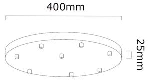 Open Design OR85341 - Подвесен полилей на кабел ERO 8xG9/8W/230V, черен