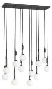 Open Design OR85464 - Подвесен полилей ERO на кабел 12xG9/8W/230V, черен
