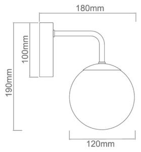 Open Design OR81398 - Стенна лампа за баня BAO 1xG9/8W/230V IP44 златна