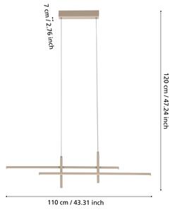 Eglo 901887 - LED полилей на кабел TREPILIANO LED/20W/230V бежов