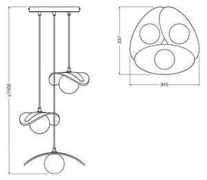 Osram - Полилей с кабел DECOR PEARL 3xG9/5W/230V бежов