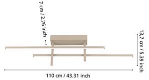 Eglo 901886 - LED таванно осветително тяло TREPILIANO LED/20W/230V бежово