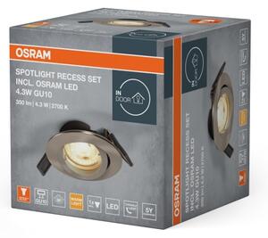 Osram - LED вградено осветително тяло SPOT 1xGU10/4,3W/230V 2700K CRI 90 матов хром