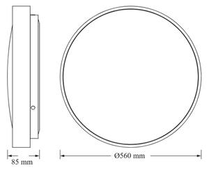 Osram - LED таванно осветително тяло CEILING LUXO LED/60W/230V Ø 56 см, сребристо