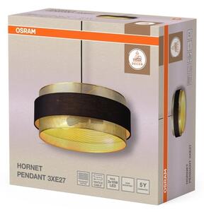 Osram - Полилей на кабел DECOR HORNET 3xE27/10W/230V Ø 50 см черен/златист