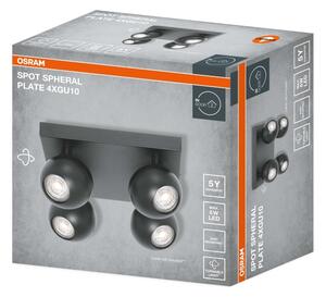Osram - Точково осветително тяло SPOT SPHERAL 4xGU10/6W/230V черно