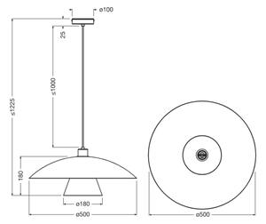 Osram - Подвесна лампа на кабел DECOR FLYING MUSHROOM 1xE27/25W/230V Ø 50 см, зелен
