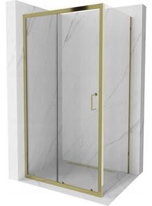 Mexen Apia плъзгаща се душ кабина 125 x 90 см, прозрачна, златиста - 840-125-090-50-00