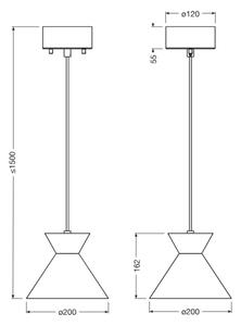 Osram - Висяща лампа на кабел DECOR WAIST 1xE27/40W/230V черна