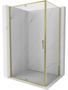 Mexen Exo окачена душ кабина 160 x 100 см, прозрачна, златна - 819-160-100-50-00