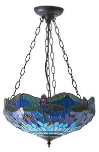 Endon 64075 - Полилей на верига Tiffany DRAGONFLY 3xE27/60W/230V Ø 41 cm