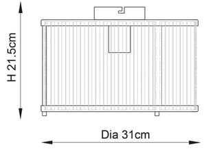Endon 106265 - Таванно осветително тяло RIDGETON 1xE27/10W/230V, месинг