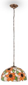 Brilagi - Tiffany витражен полилей на верига SUNFLOWER 1xE27/60W/230V Ø 40 см
