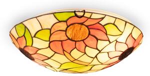 Brilagi - Tiffany витражно таванно осветително тяло SUNFLOWER 2xE27/60W/230V Ø 40 см