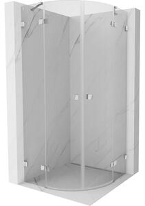 Mexen Lunar полукръгла душ кабина 80 x 80 см, прозрачна, хромирана - 833-080L-080P-01-00
