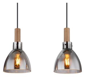 Globo 15550-4H - Полилей на кабел MATTEA 4xE27/6W/230V черен/димчат