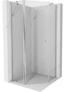 Mexen Mist петагонална душ кабина с врата 90 x 90 см, прозрачна, хром - 8A8-090-090-01-00