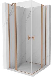 Mexen Mist Duo душ кабина с отваряеми врати 70 x 70 см, прозрачна, матирана мед - 8A4-070-070-65-00
