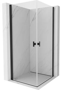 Mexen Mist-B Duo душ кабина с врати 90 x 90 см, прозрачна, черна - 8A2-090-090-70-00