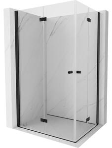 Mexen Mist-F Duo сгъваема душ кабина лява 105 x 75 см, прозрачна, черна - 8A6-105L-075P-70-00