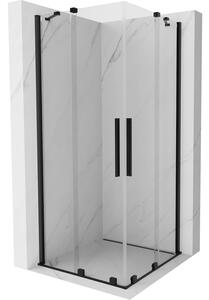 Mexen Velar Duo плъзгаща се душ кабина 80 x 80 см, прозрачна, черна - 871-080-080-02-70