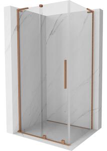 Mexen Velar L плъзгаща се душ кабина 120 x 90 см, прозрачна, четкана мед