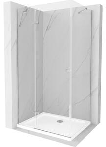 Mexen Roma сгъваема душ кабина 70 x 80 cm, прозрачна, хром + корито Flat - 854-070-080-01-00-4010
