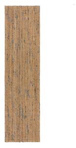 Синьо-естествена ръчно изработена ютена пътека 60x230 cm Jute Boucle Blue – Flair Rugs