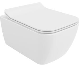Mexen Stella периферийна тоалетна чиния Rimless с капак със забавено падане slim, дуропласт, бял гланц - 30680800