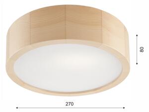 Потолен осветител NATURAL 2xE27/15W/230V IP54 борова, Ø 27 см