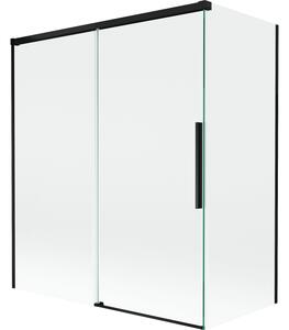 Mexen Rox душ параван 2-крилен плъзгащ се 140 + 70 x 150 см, прозрачен, черен - 8C9-140-070-70-00