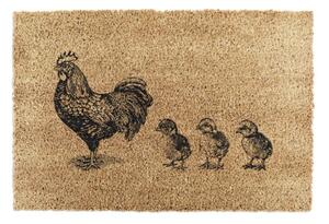 Изтривалка от кокосови влакна 40x60 cm Chickens and Chicks – Artsy Doormats