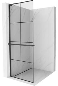 Mexen Kioto+ L душ стена с полица Walk-in 70 x 200 см, черна решетка, черна - 800-070-123-70-77