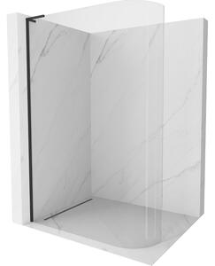 Mexen Kioto-R L заоблено душ панел Walk-in 100 x 200 см, прозрачен, черен - 800-100-103-70-06