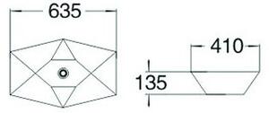 Mexen Elena мивка отгоре на плот 63 x 41 см, черен мат - 21476385