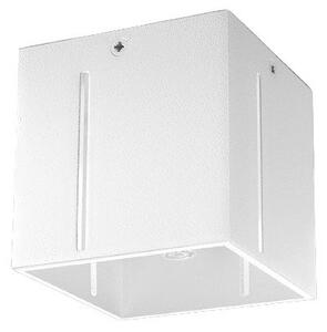 Бяло осветително тяло за таван с метален абажур 10x10 cm Pax – Sollux