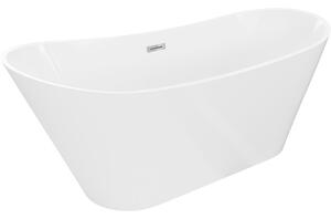 Mexen Dora самостоятелна вана 150 x 75 см, бяла, преливник хром - 52071507500-01
