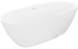 Mexen Luvo Slim свободностояща вана 170 x 75 см, бяла, преливник бял - 52801707500-20