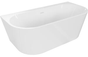 Mexen Oval+ свободно стояща вана до стена 170 x 80 см, бяла, преливник бял - 52681708000-20