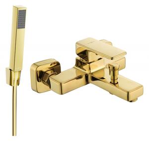 Mexen Cetus R77 смесител за вана с душ комплект, златен - 74433R77-50