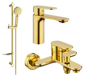 Mexen Milo DF40 комплект за вана, златно - 71303DF40-50