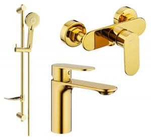 Mexen Milo DF40 златен душ комплект - 71304DF40-50